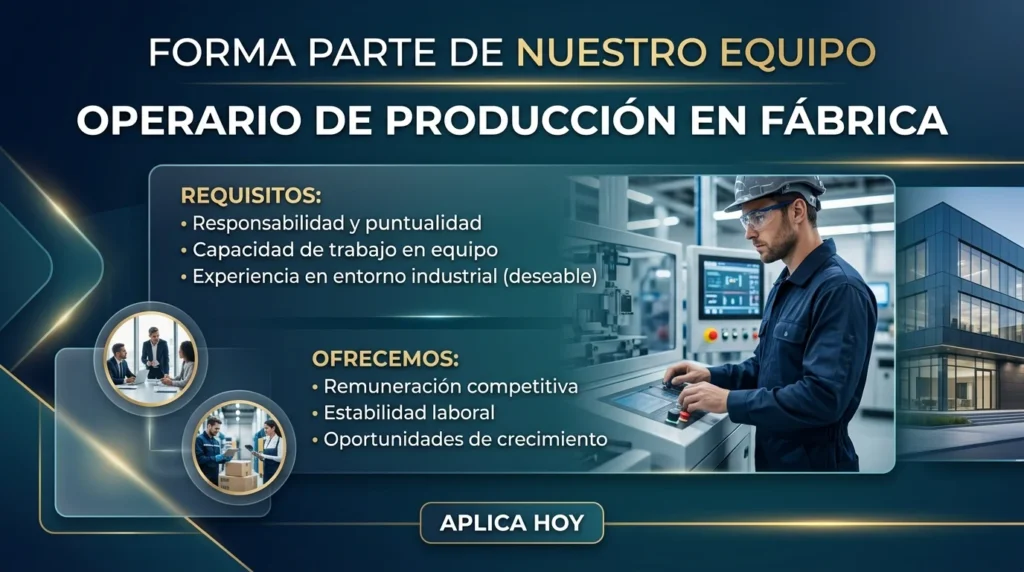 OPERARIO DE PRODUCCIÓN EN FÁBRICA